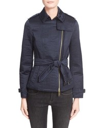 Burberry Brit Cranemore Short Belted Quilted Trench Coat