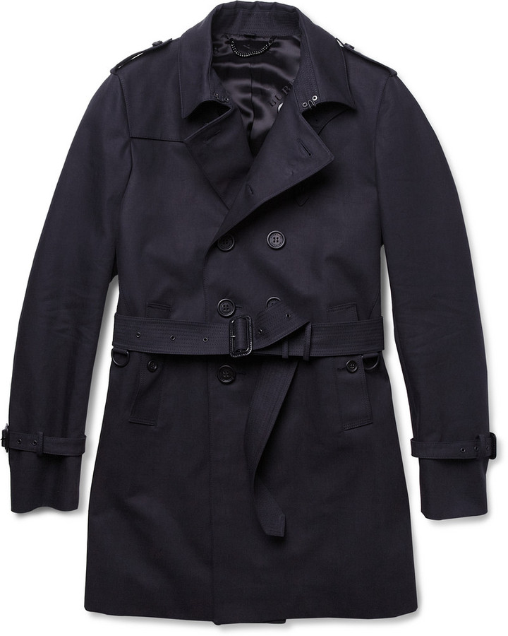 Burberry Prorsum Double Breasted Cotton Gabardine Trench Coat | Where ...
