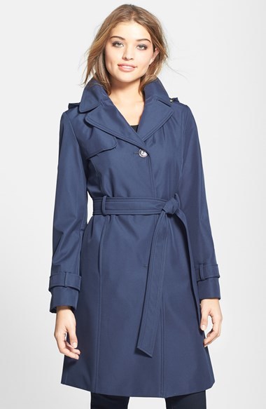 Ellen Tracy Collection Trench Coat With Detachable Hood, $298 ...