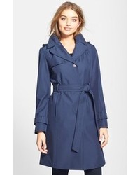 Ellen Tracy Collection Trench Coat With Detachable Hood