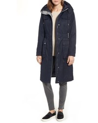 Laundry by Shelli Segal Cotton Blend Long Utility Trench Coat