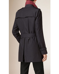 Burberry Cotton Gabardine Trench Coat With Detachable Warmer