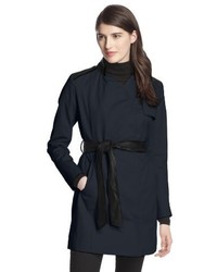French Connection Inverted Collar Belted Trench Coat