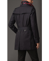 Burberry Mid Length Striped Undercollar Trench Coat