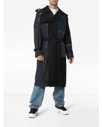 Children Of The Discordance Multi Patch Stripe Cotton Trench Coat