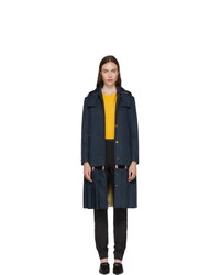 Thom Browne Navy Bal Collar Trench Coat