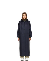 Kassl Editions Navy Canvas Trench Coat