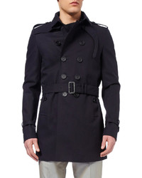 Burberry Prorsum Double Breasted Cotton Gabardine Trench Coat