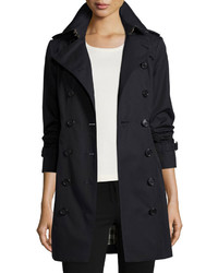 Burberry Sandringham Double Breasted Slim Fit Trenchcoat Navy