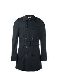 Burberry The Chelsea Mid Lenght Trench Coat Blue