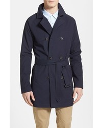 Topman Double Breasted Trench Coat Small