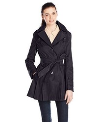 Via Spiga Single Breasted Belted Trench Coat With Hood