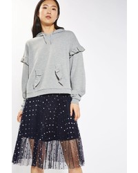 Petite Foil Spotted Pleat Skirt