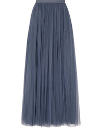 Needle & Thread Tulle Maxi Skirt Storm Blue