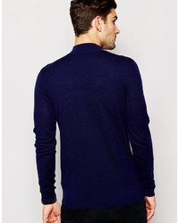 Asos Brand Turtleneck Sweater In Merino Wool