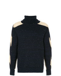 Coohem Contrast Sleeve Cable Knit Sweater