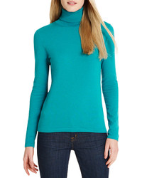 Jones New York Long Sleeve Cotton Turtleneck Sweater