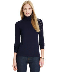 Jones New York Long Sleeve Cotton Turtleneck Sweater