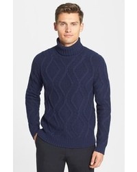 J. Lindeberg Lucas Cable Knit Turtleneck Sweater