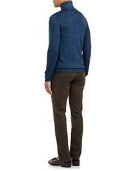 Etro Melange Turtleneck Sweater Blue