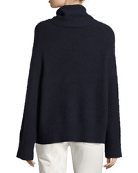 The Row Nonti Cashmere Silk Turtleneck Sweater Navy