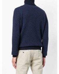Zanone Patterned Turtleneck Sweater