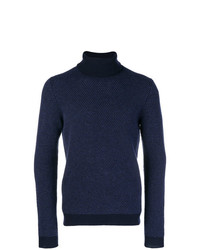 Zanone Patterned Turtleneck Sweater
