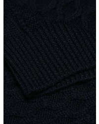 Saint Laurent Roll Neck Cable Knit Sweater