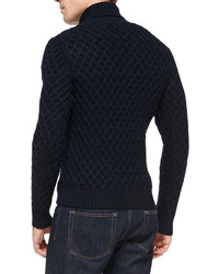 Etro Wool Turtleneck Sweater Navy