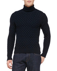Etro Wool Turtleneck Sweater Navy