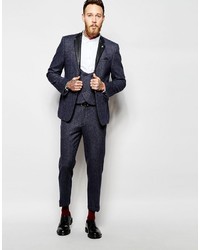Asos Brand Slim Suit Jacket In Tweed