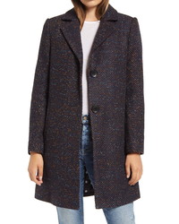 Sam Edelman Notch Collar Tweed Coat