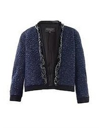 Giambattista Valli Bi Colour Embellished Tweed Jacket