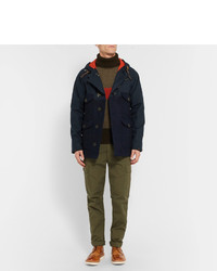 Nigel Cabourn Cameraman Converse Canvas And Waxed Harris Tweed Hooded Jacket