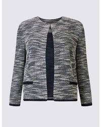 Marks and Spencer Jersey Tweed Fringe Jacket