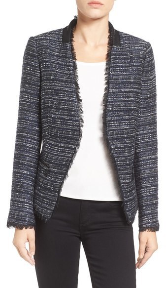 open front tweed jacket
