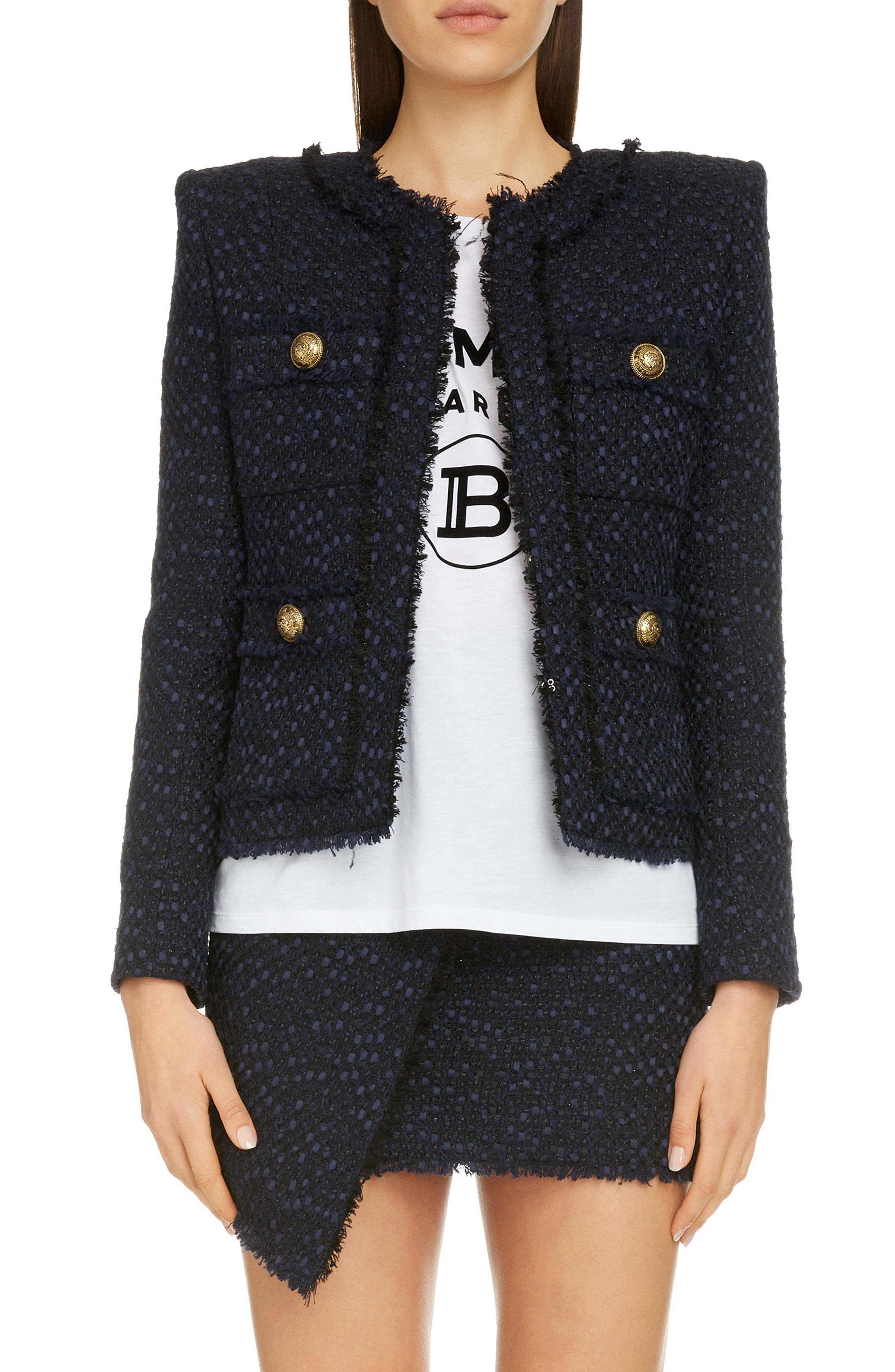 Balmain Ribbon Tweed Jacket, $2,595 | Nordstrom | Lookastic