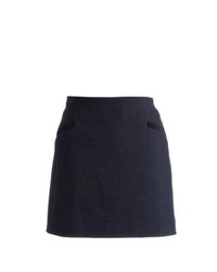 Navy Tweed Mini Skirt