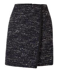 Adam Lippes Tweed Wrap Effect Mini Skirt