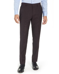 Ted Baker London Button Front Tall Twill Slim Straight Trousers