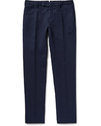 Incotex Chinolino Slim Fit Linen And Cotton Blend Twill Trousers