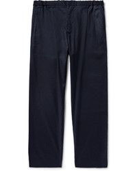 TOMORROWLAND Cotton And Linen Blend Twill Trousers