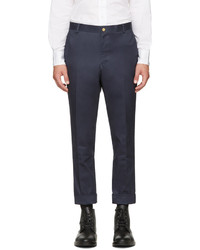 Thom Browne Navy Unconstructed Chinos