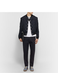 Maison Margiela Slim Fit Cotton And Linen Blend Twill Chinos