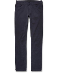 Canali Slim Fit Stretch Cotton Twill Trousers