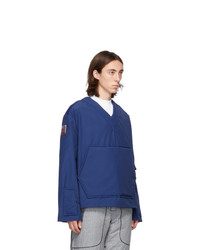 Boramy Viguier Blue Cotton And Nylon Field Sweater