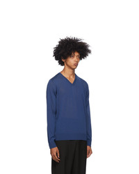 Giorgio Armani Blue Wool Sweater