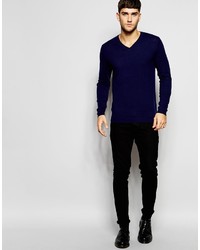Asos Brand Merino Wool V Neck Sweater
