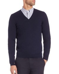 Burberry Brit Dockley Merino Wool V Neck Sweater