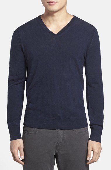 Burberry Brit Dockley V Neck Wool Sweater, $295 | Nordstrom | Lookastic